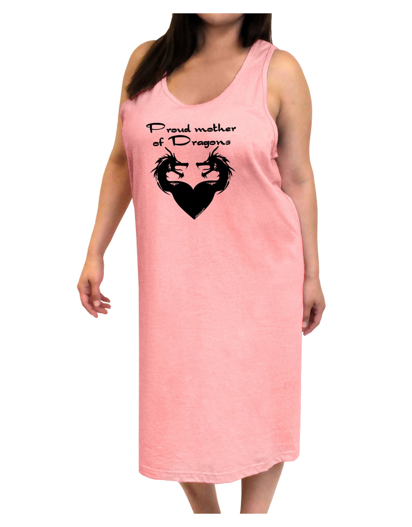 Proud Mother of Dragons Adult Tank Top Dress Night Shirt-Night Shirt-TooLoud-Pink-One-Size-Adult-Davson Sales