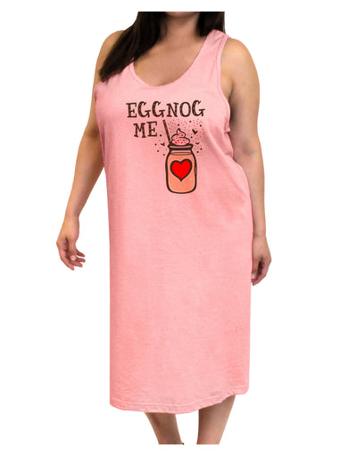 Eggnog Me Adult Tank Top Dress Night Shirt-Night Shirt-TooLoud-Pink-One-Size-Adult-Davson Sales
