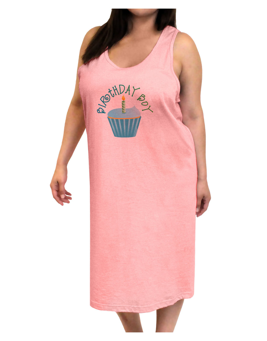 Birthday Boy - Candle Cupcake Adult Tank Top Dress Night Shirt by TooLoud-Night Shirt-TooLoud-White-One-Size-Davson Sales