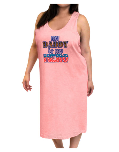 My Daddy is My Hero - Armed Forces - Blue Adult Tank Top Dress Night Shirt by TooLoud-Night Shirt-TooLoud-Pink-One-Size-Adult-Davson Sales