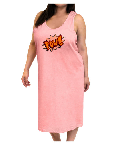 Onomatopoeia POW Adult Tank Top Dress Night Shirt-Night Shirt-TooLoud-Pink-One-Size-Adult-Davson Sales