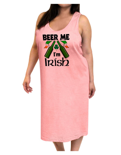 Beer Me I'm Irish Adult Tank Top Dress Night Shirt-Night Shirt-TooLoud-Pink-One-Size-Adult-Davson Sales