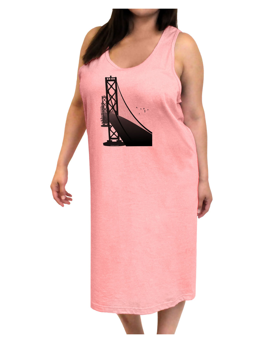 San Francisco Bay Bridge Adult Tank Top Dress Night Shirt-Night Shirt-TooLoud-White-One-Size-Adult-Davson Sales