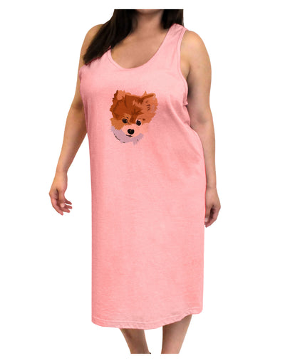 Custom Pet Art Adult Tank Top Dress Night Shirt by TooLoud-Night Shirt-TooLoud-Pink-One-Size-Adult-Davson Sales