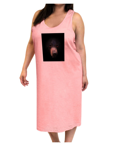 Scary Black Bear Adult Tank Top Dress Night Shirt-Night Shirt-TooLoud-Pink-One-Size-Adult-Davson Sales