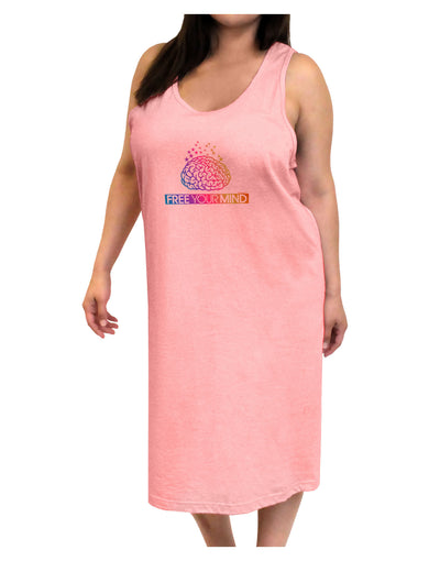 Free Your Mind Adult Tank Top Dress Night Shirt-Night Shirt-TooLoud-Pink-One-Size-Adult-Davson Sales