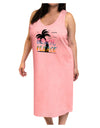 Beach Please - Summer Colors with Palm Trees Adult Tank Top Dress Night Shirt-Night Shirt-TooLoud-Pink-One-Size-Adult-Davson Sales