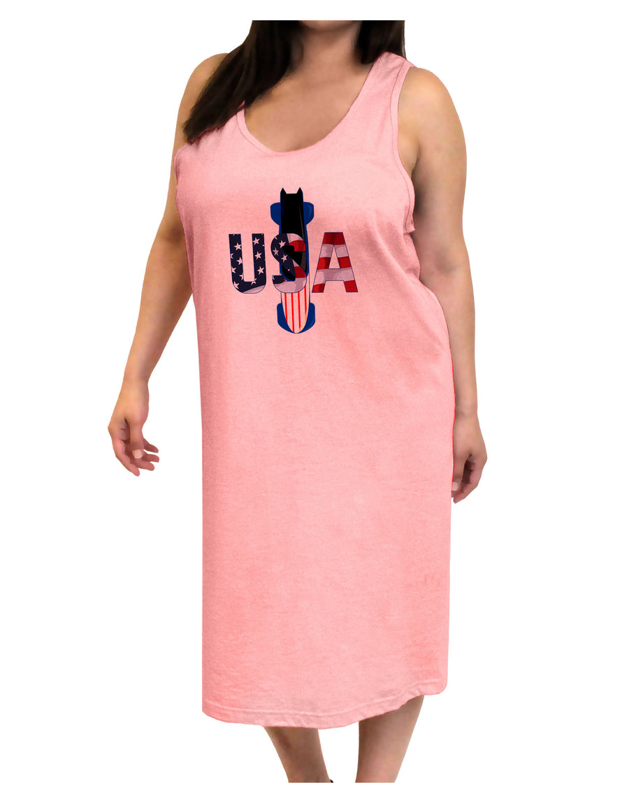 USA Bobsled Adult Tank Top Dress Night Shirt by TooLoud-Night Shirt-TooLoud-White-One-Size-Davson Sales