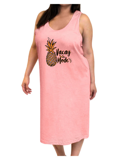 Vacay Mode Pinapple Adult Tank Top Dress Night Shirt-Night Shirt-TooLoud-Pink-One-Size-Adult-Davson Sales