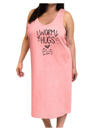 Warm Hugs Adult Tank Top Dress Night Shirt-Night Shirt-TooLoud-Pink-One-Size-Adult-Davson Sales