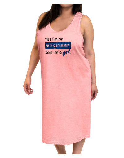 TooLoud Yes I am a Engineer Girl Adult Tank Top Dress Night Shirt-Night Shirt-TooLoud-Pink-One-Size-Adult-Davson Sales