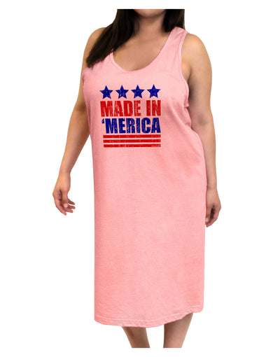 Made in Merica - Stars and Stripes Color Design Adult Tank Top Dress Night Shirt-Night Shirt-TooLoud-Pink-One-Size-Adult-Davson Sales