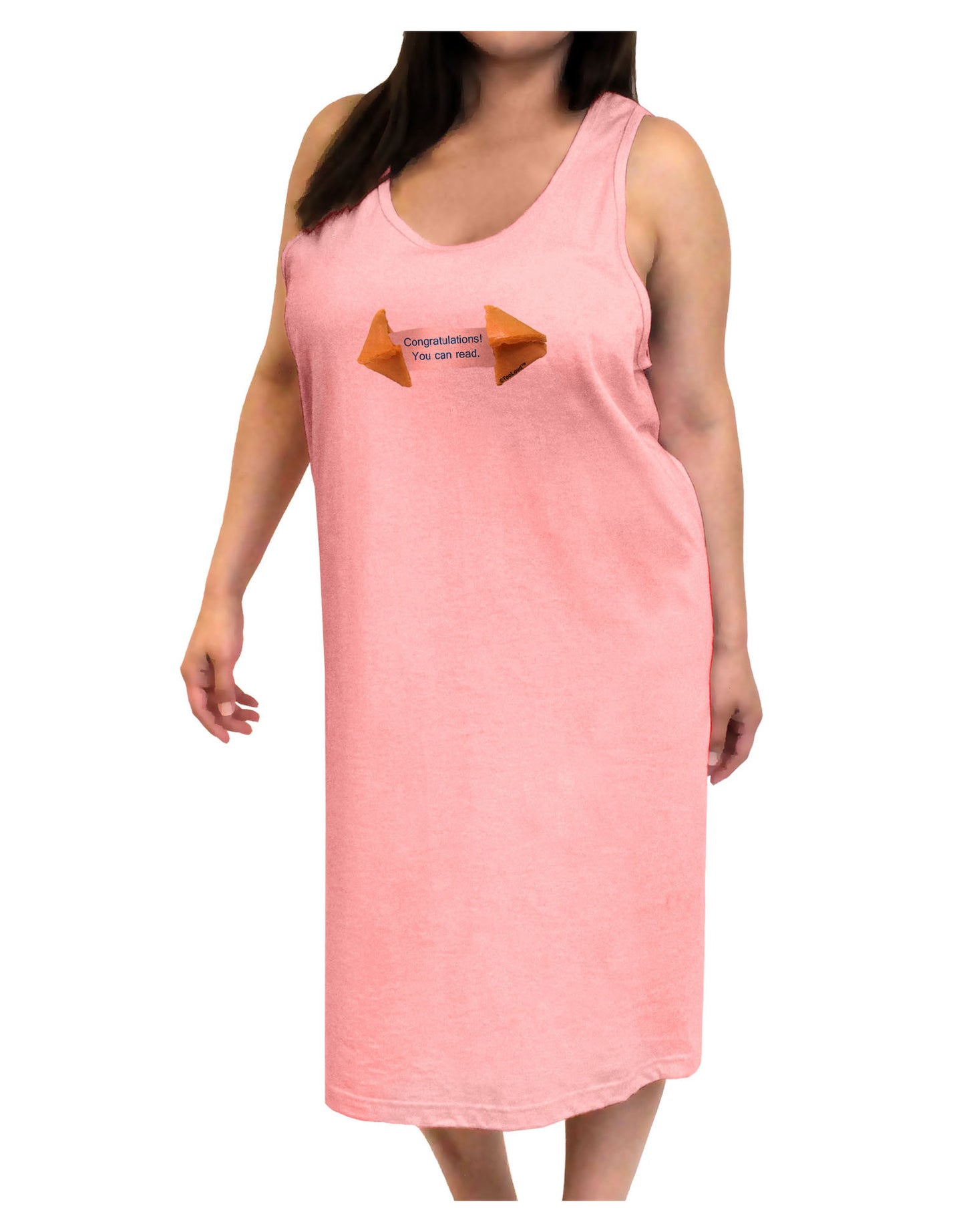 Sarcastic Fortune Cookie Adult Tank Top Dress Night Shirt-Night Shirt-TooLoud-Pink-One-Size-Adult-Davson Sales
