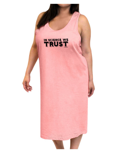 In Science We Trust Text Adult Tank Top Dress Night Shirt-Night Shirt-TooLoud-Pink-One-Size-Adult-Davson Sales