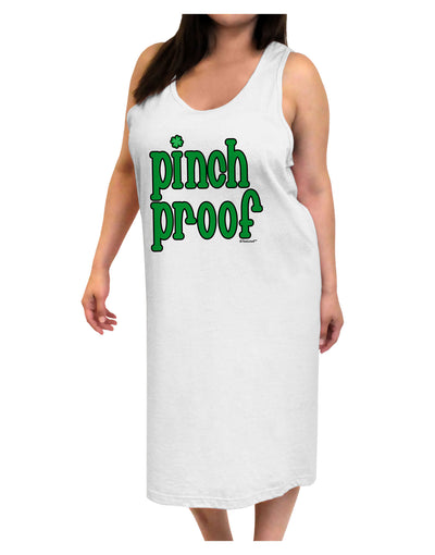 Pinch Proof - St. Patrick's Day Adult Tank Top Dress Night Shirt by TooLoud-Night Shirt-TooLoud-White-One-Size-Davson Sales