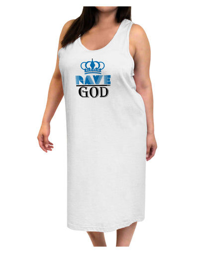 Rave God Adult Tank Top Dress Night Shirt-Night Shirt-TooLoud-White-One-Size-Adult-Davson Sales