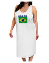 Brazil Flag Adult Tank Top Dress Night Shirt-Night Shirt-TooLoud-White-One-Size-Adult-Davson Sales