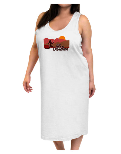 Pro Beer Runner Woman Adult Tank Top Dress Night Shirt-Night Shirt-TooLoud-White-One-Size-Adult-Davson Sales