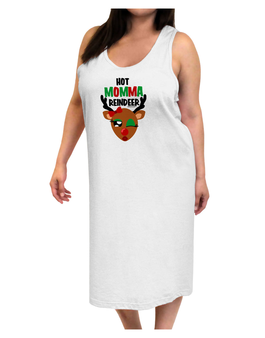 Hot Momma Reindeer Matching Deer Adult Tank Top Dress Night Shirt-Night Shirt-TooLoud-White-One-Size-Adult-Davson Sales