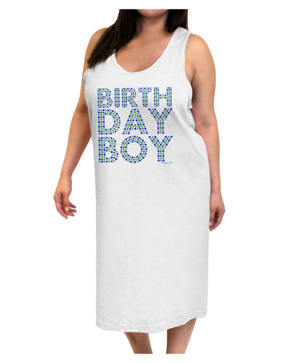 Birthday Boy - Blue and Green Dots Adult Tank Top Dress Night Shirt by TooLoud-Night Shirt-TooLoud-White-One-Size-Davson Sales