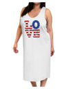 American Love Design Adult Tank Top Dress Night Shirt by TooLoud-Night Shirt-TooLoud-White-One-Size-Davson Sales