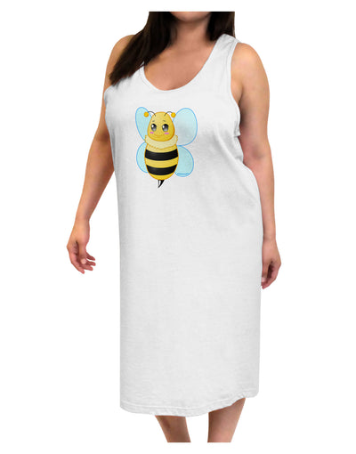 Cute Bee Adult Tank Top Dress Night Shirt-Night Shirt-TooLoud-White-One-Size-Adult-Davson Sales