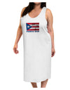 Distressed Puerto Rico Flag Adult Tank Top Dress Night Shirt-Night Shirt-TooLoud-White-One-Size-Adult-Davson Sales