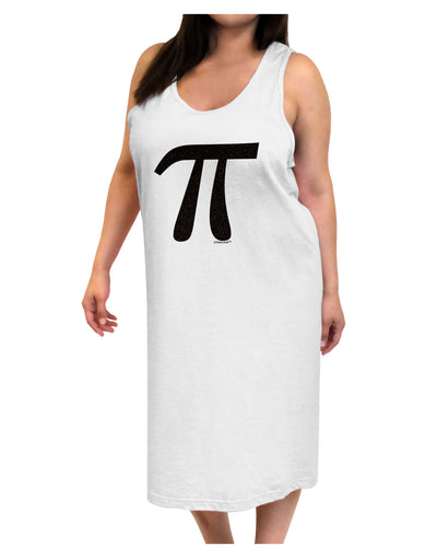 Pi Symbol Glitter - Black Adult Tank Top Dress Night Shirt by TooLoud-Night Shirt-TooLoud-White-One-Size-Davson Sales