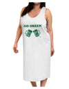 Go Green - St. Patrick's Day Green Beer Adult Tank Top Dress Night Shirt by TooLoud-Night Shirt-TooLoud-White-One-Size-Davson Sales