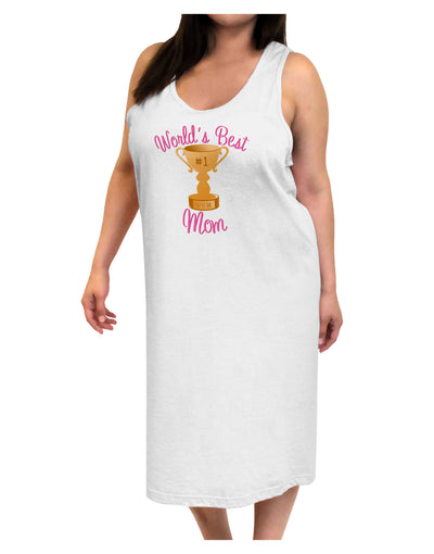 World's Best Mom - Number One Trophy Adult Tank Top Dress Night Shirt-Night Shirt-TooLoud-White-One-Size-Davson Sales