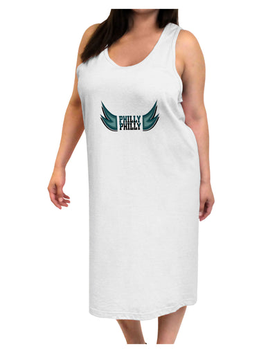 Philly Philly Funny Beer Drinking Adult Tank Top Dress Night Shirt by TooLoud-Night Shirt-TooLoud-White-One-Size-Davson Sales