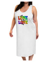 Love Is Love Gay Pride Adult Tank Top Dress Night Shirt-Night Shirt-TooLoud-White-One-Size-Davson Sales