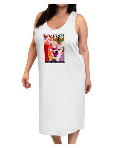 WerePom - Werewolf Pomeranian Adult Tank Top Dress Night Shirt by TooLoud-Night Shirt-TooLoud-White-One-Size-Davson Sales