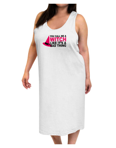 Witch - Bad Thing Hat Adult Tank Top Dress Night Shirt-Night Shirt-TooLoud-White-One-Size-Adult-Davson Sales