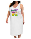 Happy Mardi Gras Text 2 Adult Tank Top Dress Night Shirt-Night Shirt-TooLoud-White-One-Size-Adult-Davson Sales