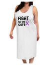 Fight for the Cure - Purple Ribbon Crohn’s Disease Adult Tank Top Dress Night Shirt-Night Shirt-TooLoud-White-One-Size-Adult-Davson Sales