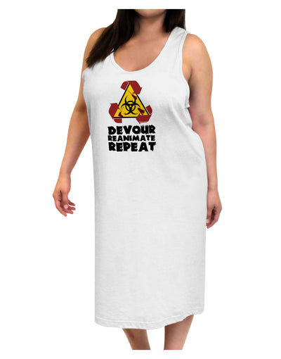 Devour Reanimate Repeat Adult Tank Top Dress Night Shirt by TooLoud-Night Shirt-TooLoud-White-One-Size-Davson Sales