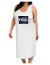 TooLoud What We Think Buddha Adult Tank Top Dress Night Shirt-Night Shirt-TooLoud-White-One-Size-Davson Sales