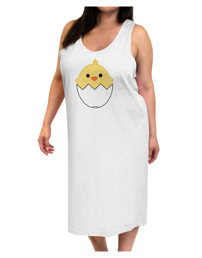 Cute Hatching Chick Design Adult Tank Top Dress Night Shirt by TooLoud-Night Shirt-TooLoud-White-One-Size-Davson Sales