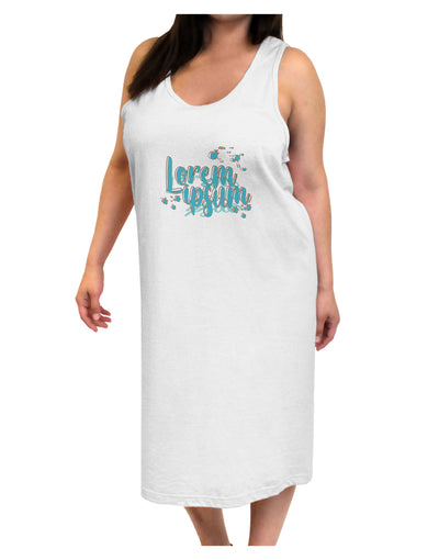 TooLoud Lorem Ipsum Adult Tank Top Dress Night Shirt-Night Shirt-TooLoud-White-One-Size-Adult-Davson Sales