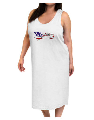 Merica Established 1776 - American Flag Style Adult Tank Top Dress Night Shirt by TooLoud-Night Shirt-TooLoud-White-One-Size-Davson Sales