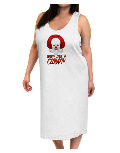 Down Like a Clown Adult Tank Top Dress Night Shirt-Night Shirt-TooLoud-White-One-Size-Adult-Davson Sales