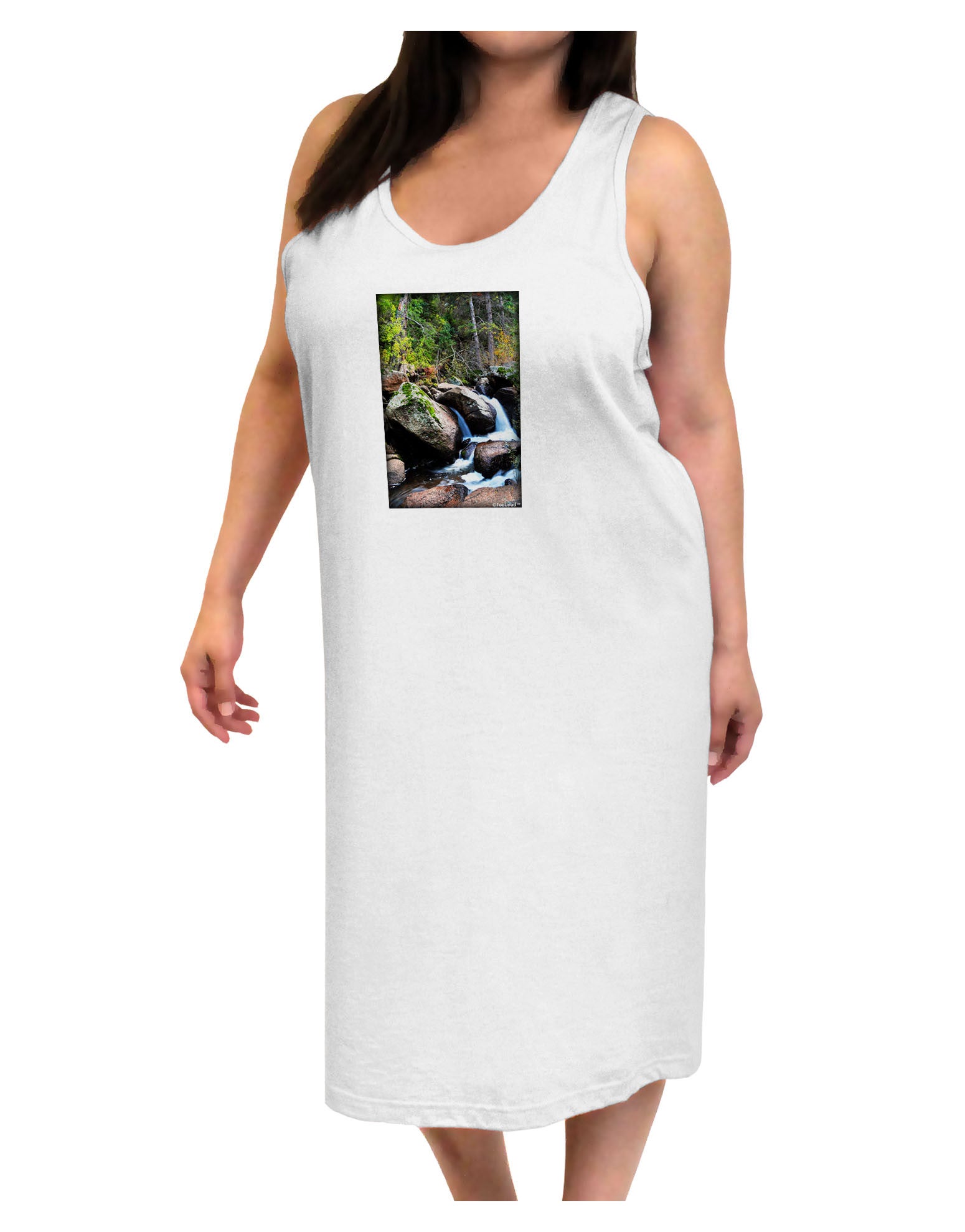 Rockies River Adult Tank Top Dress Night Shirt-Night Shirt-TooLoud-White-One-Size-Adult-Davson Sales