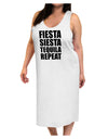 Fiesta Siesta Tequila Repeat Adult Tank Top Dress Night Shirt by TooLoud-Night Shirt-TooLoud-White-One-Size-Davson Sales