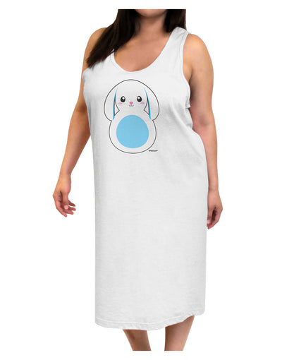 Cute Bunny with Floppy Ears - Blue Adult Tank Top Dress Night Shirt by TooLoud-Night Shirt-TooLoud-White-One-Size-Davson Sales