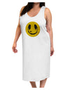 EDM Smiley Face Adult Tank Top Dress Night Shirt by TooLoud-Night Shirt-TooLoud-White-One-Size-Davson Sales