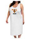 Owl Orange Adult Tank Top Dress Night Shirt-Night Shirt-TooLoud-White-One-Size-Adult-Davson Sales