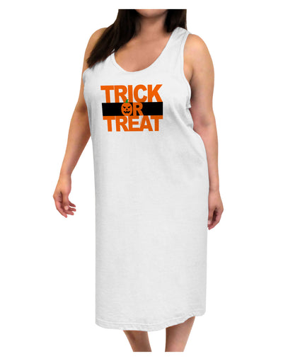 Trick or Treat Text Adult Tank Top Dress Night Shirt-Night Shirt-TooLoud-White-One-Size-Adult-Davson Sales