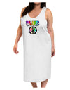 PLUR Rainbow Adult Tank Top Dress Night Shirt-Night Shirt-TooLoud-White-One-Size-Adult-Davson Sales