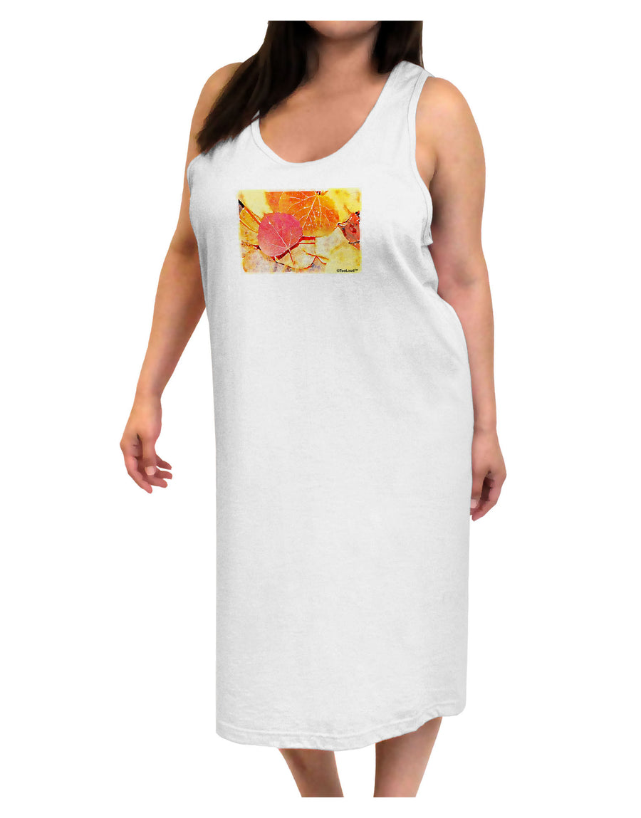 Colorado - Autumn WaterColor Adult Tank Top Dress Night Shirt-Night Shirt-TooLoud-White-One-Size-Adult-Davson Sales